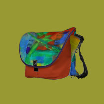 Abstract Floral Messenger Bag messenger bags