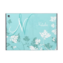 Abstract Floral Monogram Folio iPad Mini Cover