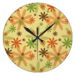 Abstract Floral Pattern Clock