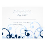Abstract Floral Response Card Custom Announcements
