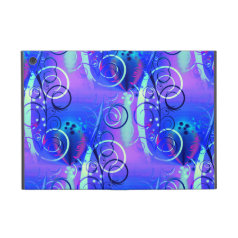 Abstract Floral Swirl Blue Purple Girly Gifts Covers For iPad Mini