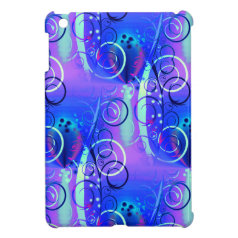 Abstract Floral Swirl Blue Purple Girly Gifts iPad Mini Cases