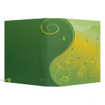 abstract floral swirl green notebook
