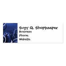 Abstract Floral Swirl Indigo Blue Girly Gifts Business Card
