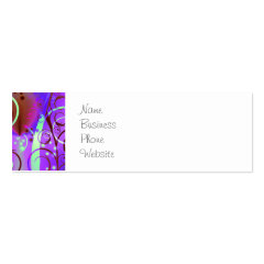 Abstract Floral Swirl Purple Mauve Aqua Girly Gift Business Card