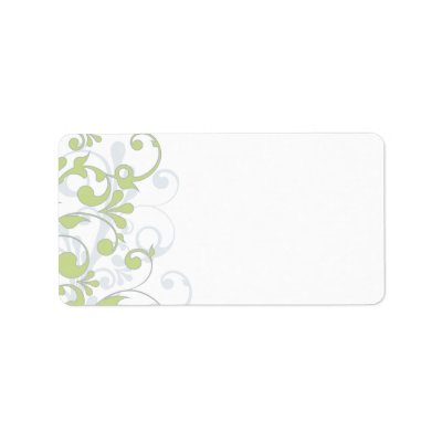 Abstract Floral Wedding Blank Address Label