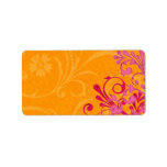 Abstract Floral Wedding Blank Address Label