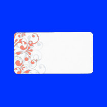 Abstract Floral Wedding Blank Address Label