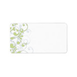 Abstract Floral Wedding Blank Address Label