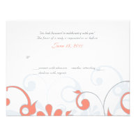Abstract Floral Wedding Response Card Personalized Invites