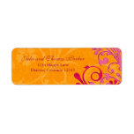 Abstract Floral Wedding Return Address Label