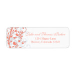 Abstract Floral Wedding Return Address Label