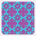 Abstract Flower - Blue Sticker
