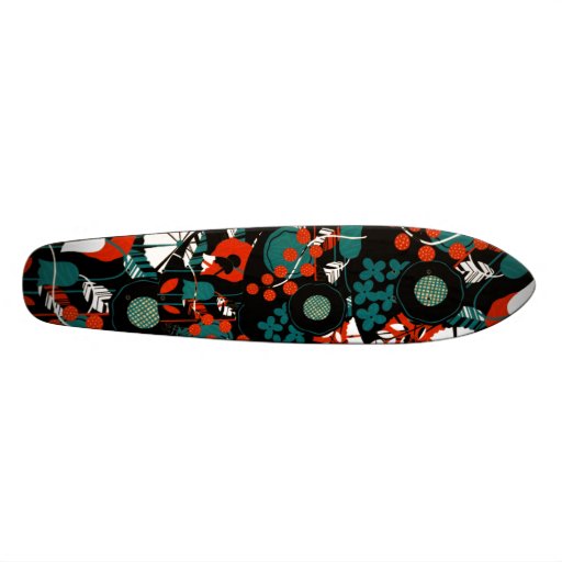 Abstract flower design Longboard Skateboards Zazzle