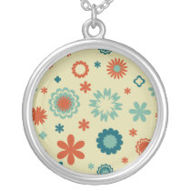 Abstract Flower Pendant Necklace necklaces