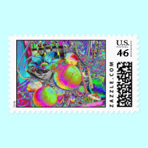 Abstract Flower postage