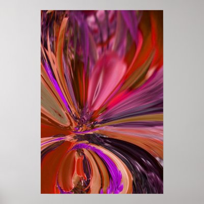 Abstract Flower Posters by Lidusik