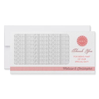 Abstract Flower Thank You Customized Photo Card by morning6