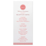 Abstract Flower Wedding Menu / Program Custom Rack Card