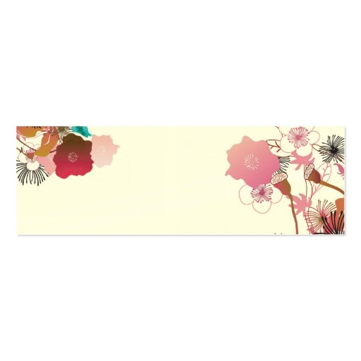 Abstract flowers Business Card (front side)