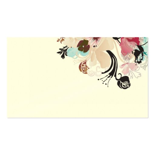 Abstract flowers Business Card (front side)