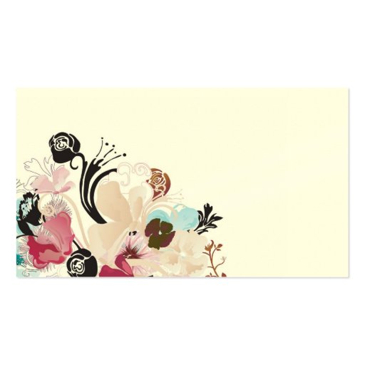 Abstract flowers Business Card (back side)