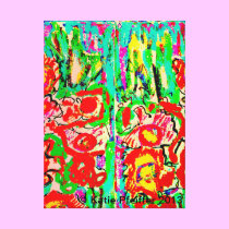 Abstract Flowers by Katie Pfeiffer canvas prints