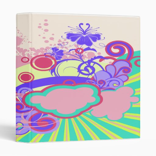 abstract flowers in the sky notebook-01 vinyl binder