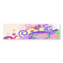 abstract flowers in the sky notebook-01 bumper stickers