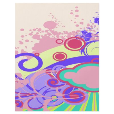 abstract flowers in the sky notebook-01 custom flyer by dooni_notebooks