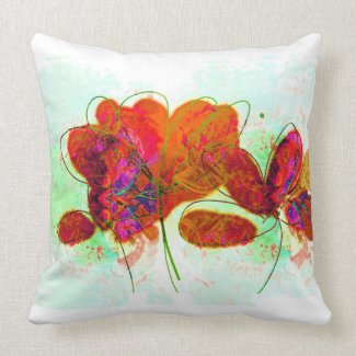 abstract flowers pillow