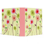 Abstract Flowers School Binder