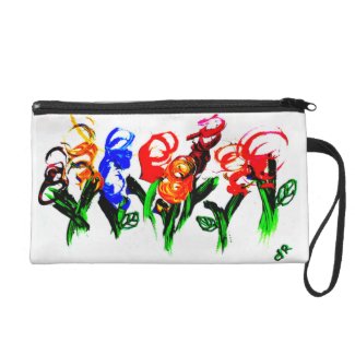 abstract flowers wristlets