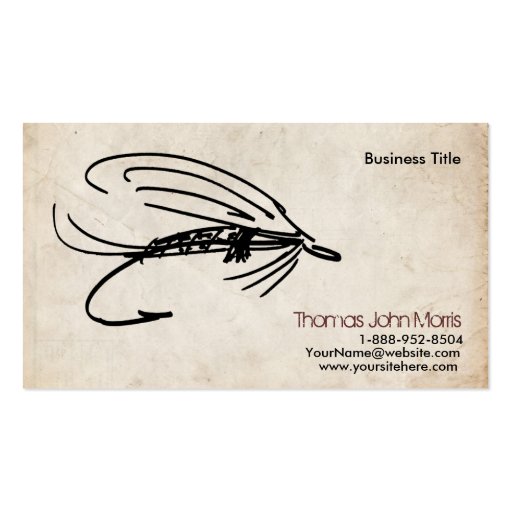 Abstract Fly Fishing Business Card (front side)