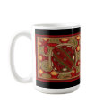 Abstract fractal Christmas Orb mugs by KittyAnnStudio Abstract fractal Christmas Orb mugs