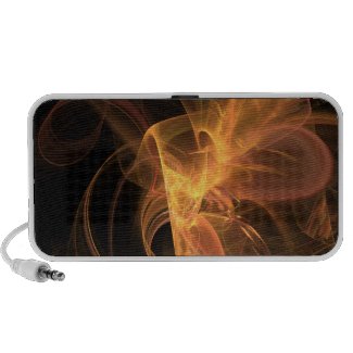 Abstract Fractal Flame - Golden Swirl - Speakers doodle