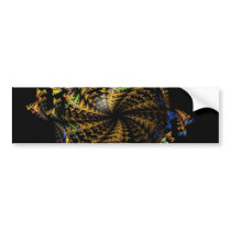 Abstract Fractal Globe Bumper Stickers