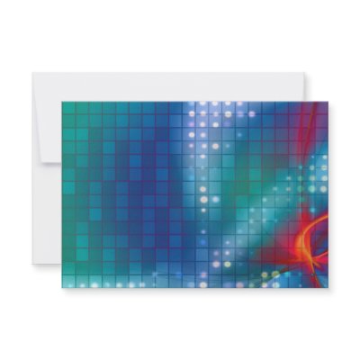 Abstract Fractal Grid Background Custom Invitation by graficallyminded