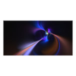 Abstract Fractal Vortex Texture Custom Photo Card