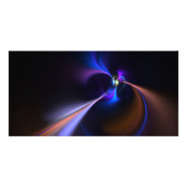 Abstract Fractal Vortex Texture Custom Photo Card