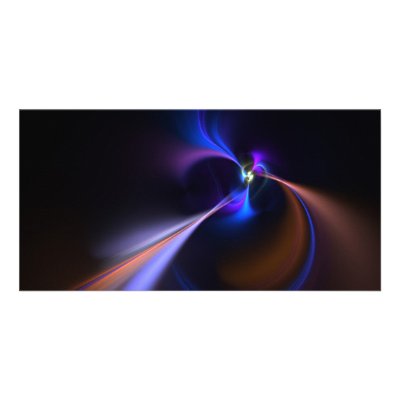 Abstract Fractal Vortex Texture Custom Photo Card by graficallyminded