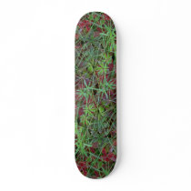 Abstract Frost-covered autumn field Skate Deck
