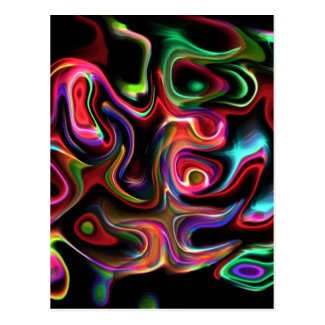 Abstract Funky 90 Postcard