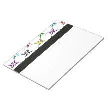 Abstract Funky Colorful Stars Memo Pads