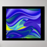 abstract, futuristically on black print