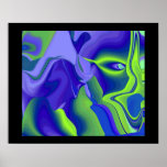 abstract, futuristically on black posters