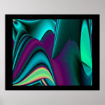 abstract, futuristically on black posters