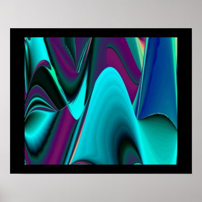 abstract, futuristically on black print by ARTKSZP