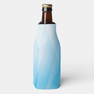 Abstract/Geometric Blues Both Options Bottle Cooler