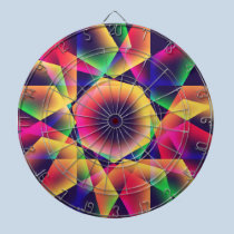 Abstract Geometric Fluorescence dartboard dartboards